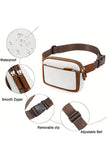 White Adjustable Strap Mini Crossbody Bag