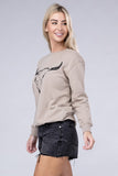 Cow Skull Crew Neck French Terry Sweatshirt