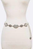 Vintage Inspired Concho Fashion Chain Belt