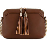 Tassel Small Crossbody Bag with Chain Strap