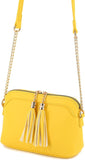 Tassel Small Crossbody Bag with Chain Strap