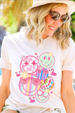 Summer Smile Face Collage Graphic T Shirts