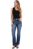 RFM MIA BOOTCUT TWO BUTTON DENIM JEANS - MEDIUM WASH
