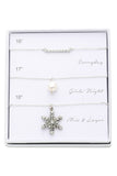 THREE PIECE BOXED NECKLACE SET - SILVER, 16", 17", AND 18"