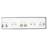 CHRISTMAS STUD EARRING 5 PAIR SET