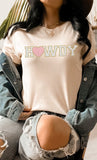 Heart Howdy Print Chenille Letter PLUS Graphic Tee