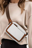 White Adjustable Strap Mini Crossbody Bag