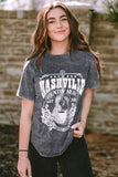 Red Nashville Rock Band T Shirt Vintage Washed Tee