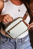 White Adjustable Strap Mini Crossbody Bag