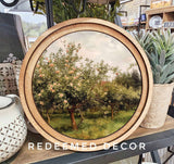 8" Round Apple Orchard Art