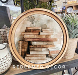 8" Round Books Art