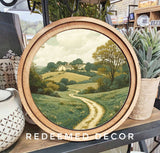8" Round Cottage Road Art
