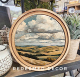 8" Round Golden Hills Art
