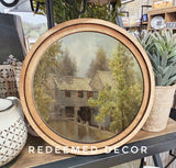 8" Round Grist Mill Art