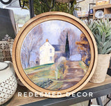 8" Round Hilltop House Art