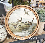 8" Round Mallard Ducks Art