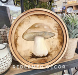 8" Round Mushroom Art