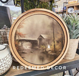 8" Round Riverside Ghost Art