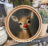 8" Round Rudolph Art