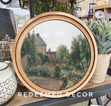 8" Round Vintage Garden Art