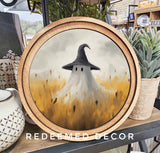 8" Round Wheat Field Ghost Art