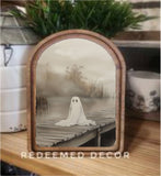 Arch Top Dock Ghost Framed Art