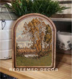 Arch Top Fall Landscape Framed Art