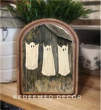 Arch Top Ghost Laundry Framed Art