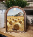 Arch Top Hayfield Framed Art