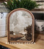 Arch Top Moody Countryside Framed Art