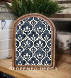 Arch Top Moroccan Floral Framed Art