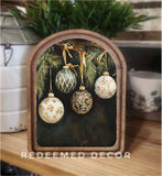 Arch Top Ornaments Framed Art