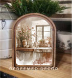 Arch Top Rustic Kitchen Framed Art
