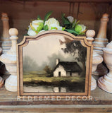 Provincial Cottage Pond Framed Art