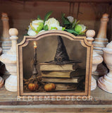 Provincial Halloween Books Framed Art