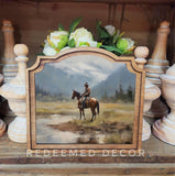 Provincial Mountain Cowboy Framed Art