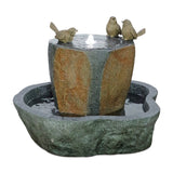 BATHING BIRDIES HEAVY RESIN FOUNTAIN WITH LED LIGHTS AND PUMP 22