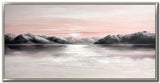 CALM LAKE, 28X56 EMBELLISHED FRAMED CANVAS WALL ART