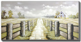 COUNTRY ROAD HOME, 28X56 EMBELLISHED GALLERY WRAPPED CANVAS WALL ART