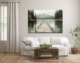 TRANQUIL WATERS, 32X48 EMBELLISHED GALLERY WRAPPED CANVAS WALL ART