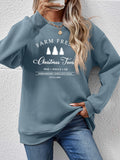 Graphic Round Neck Dropped Shoulder Sweatshirt