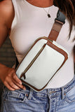 White Adjustable Strap Mini Crossbody Bag