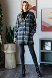 Heimish Plaid Button Down Long Sleeve Hooded Cardigan