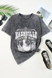 Red Nashville Rock Band T Shirt Vintage Washed Tee